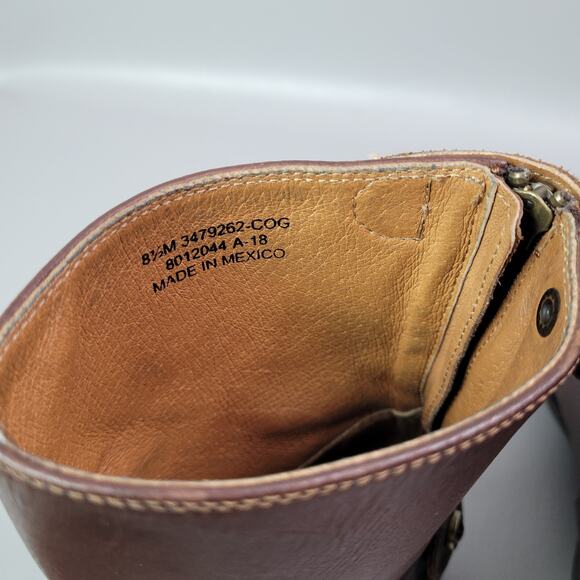 Frye Melissa Button Zip Short Ankle Boots Brown Womens Size 8.5 M - Picture 12 of 16